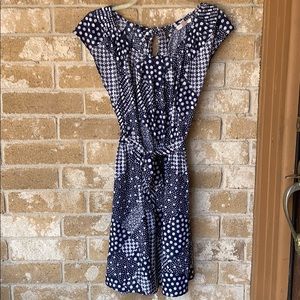 Navy and white quilt Lauren Conrad dress